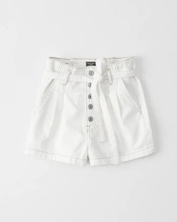 Paperbag Waist Denim Shorts | Abercrombie & Fitch US & UK