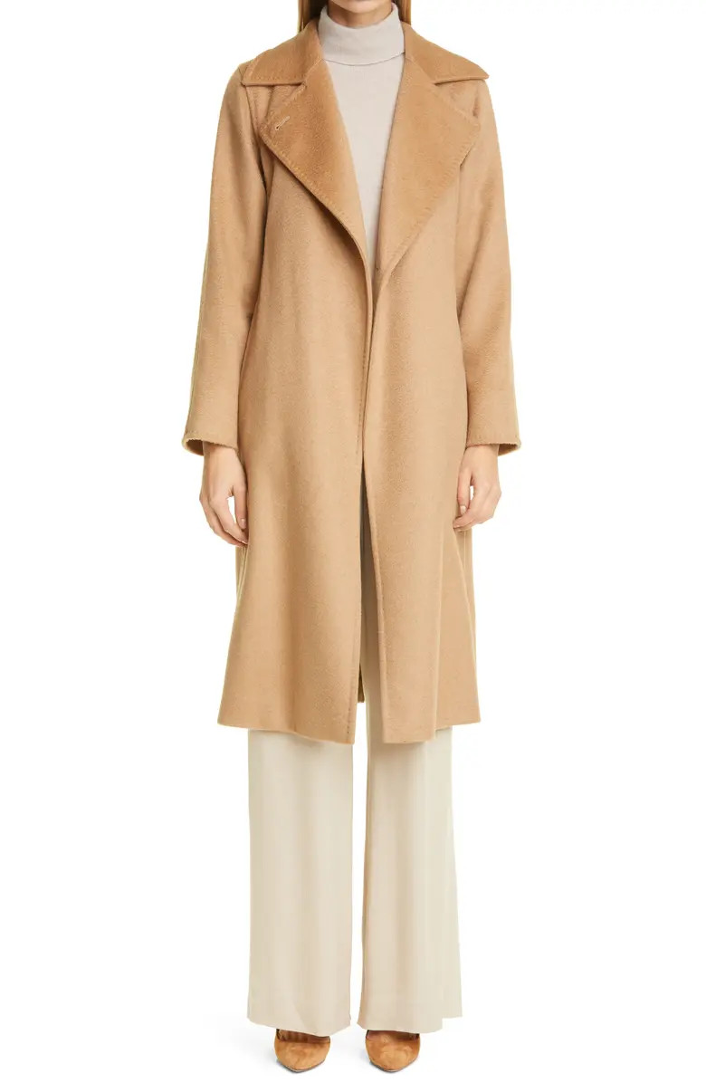 Manuela Camel Hair Wrap Coat | Nordstrom