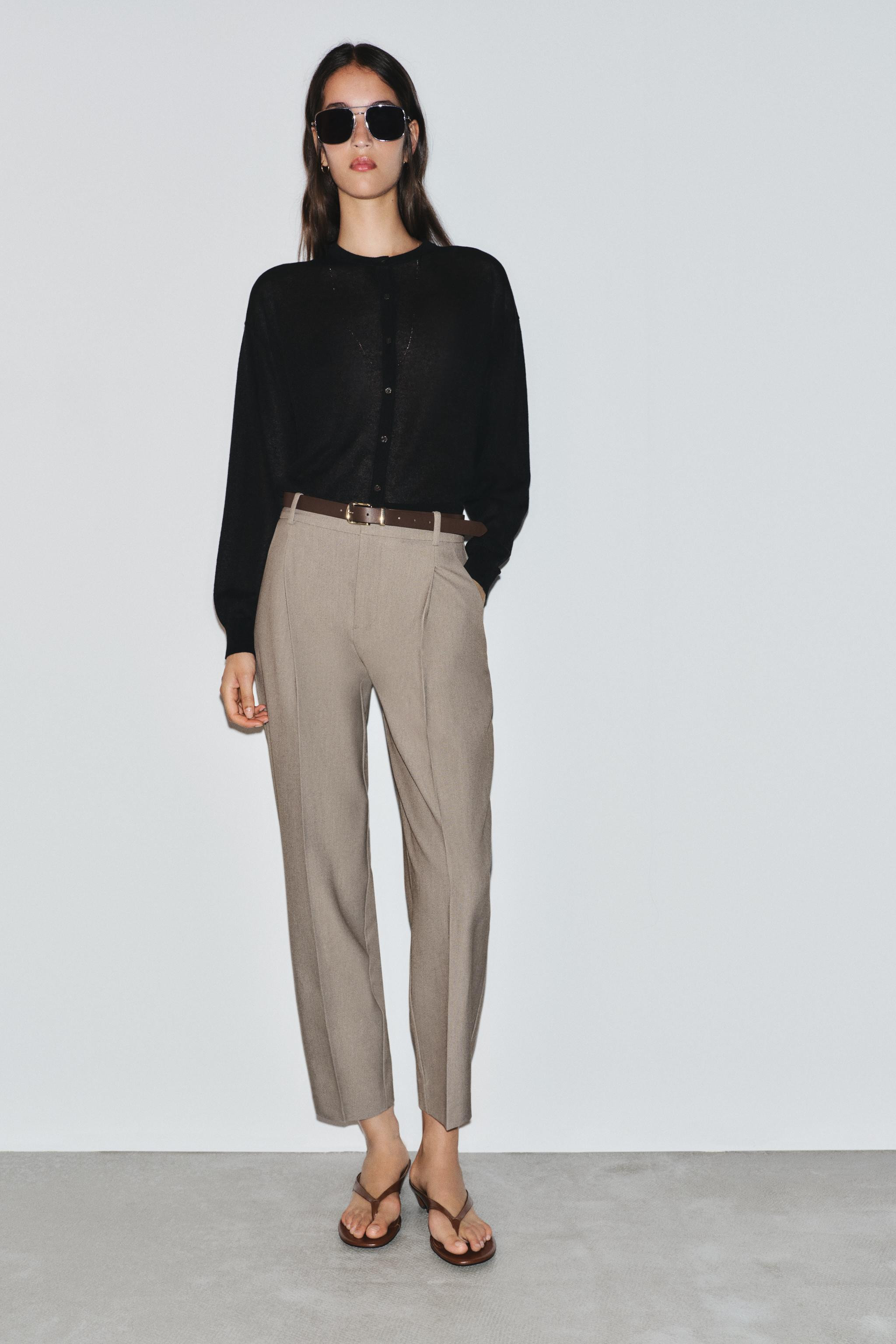 KNÖCHELLANGE HOSE MIT GÜRTEL | Zara DE
