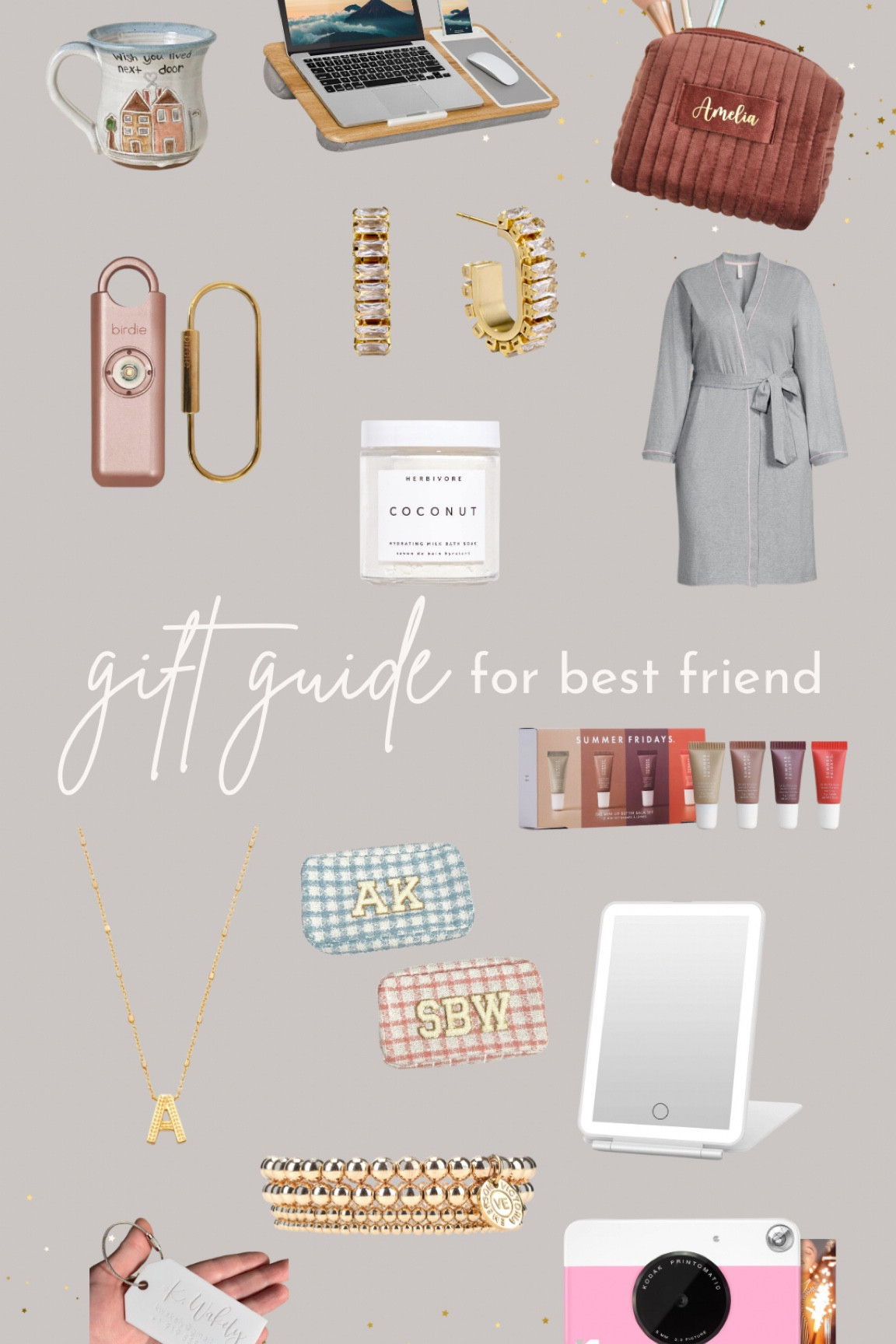 Gift guide for your best friend! Also sisters, moms, mother in laws, they will love any of these gifts! 


Mom gift guide, best friend gifts, gift guide for her, sister gift guide 

#LTKSeasonal #LTKGiftGuide #LTKHoliday