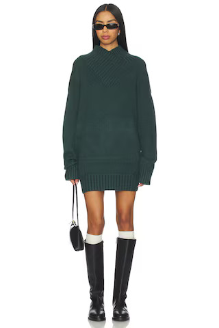 SEROYA Dessa Chunky Sweater Dress in Evergreen from Revolve.com | Revolve Clothing (Global)