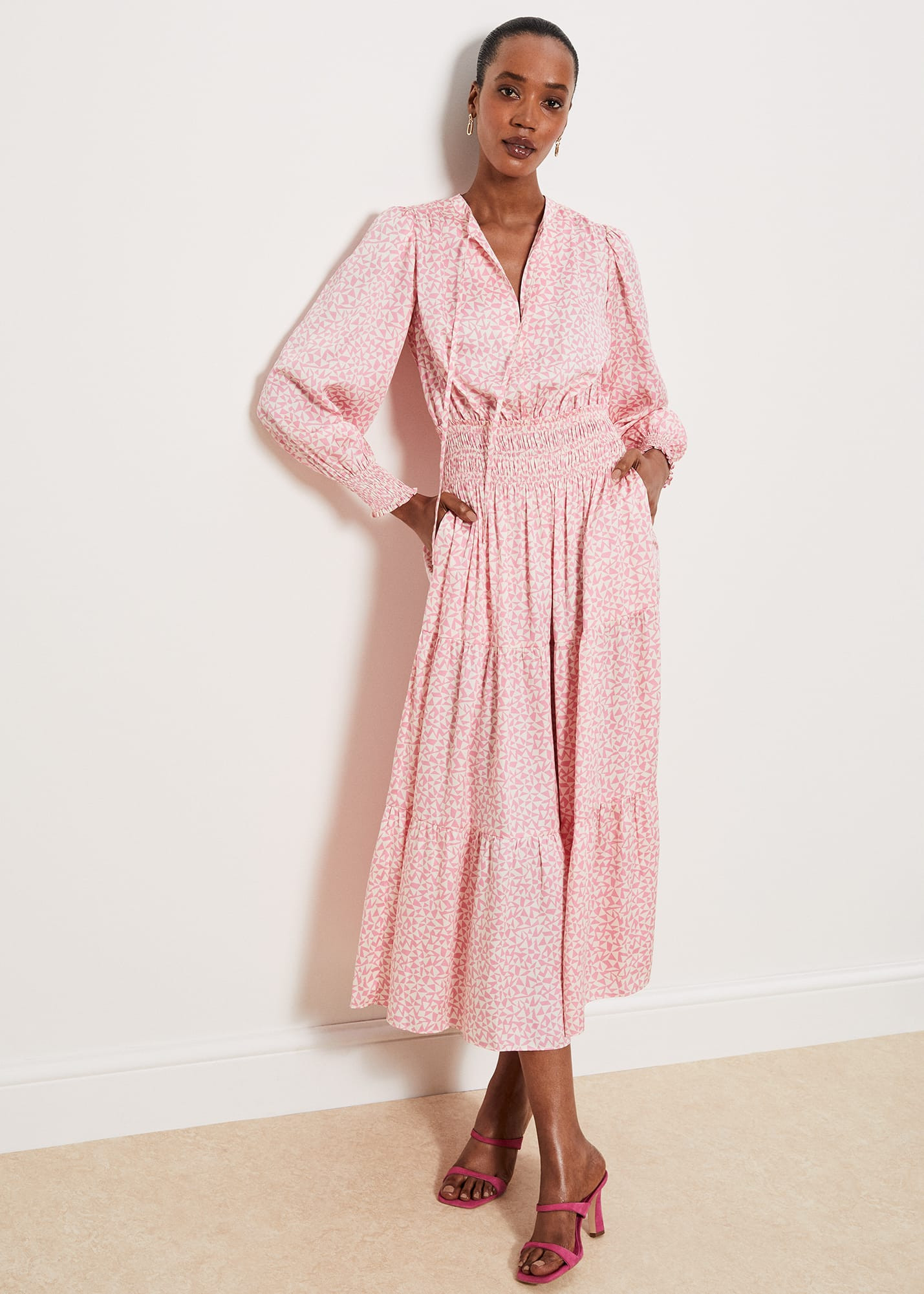 Hobbs Women's Fairfax Dress - Ivory Multi | Hobbs