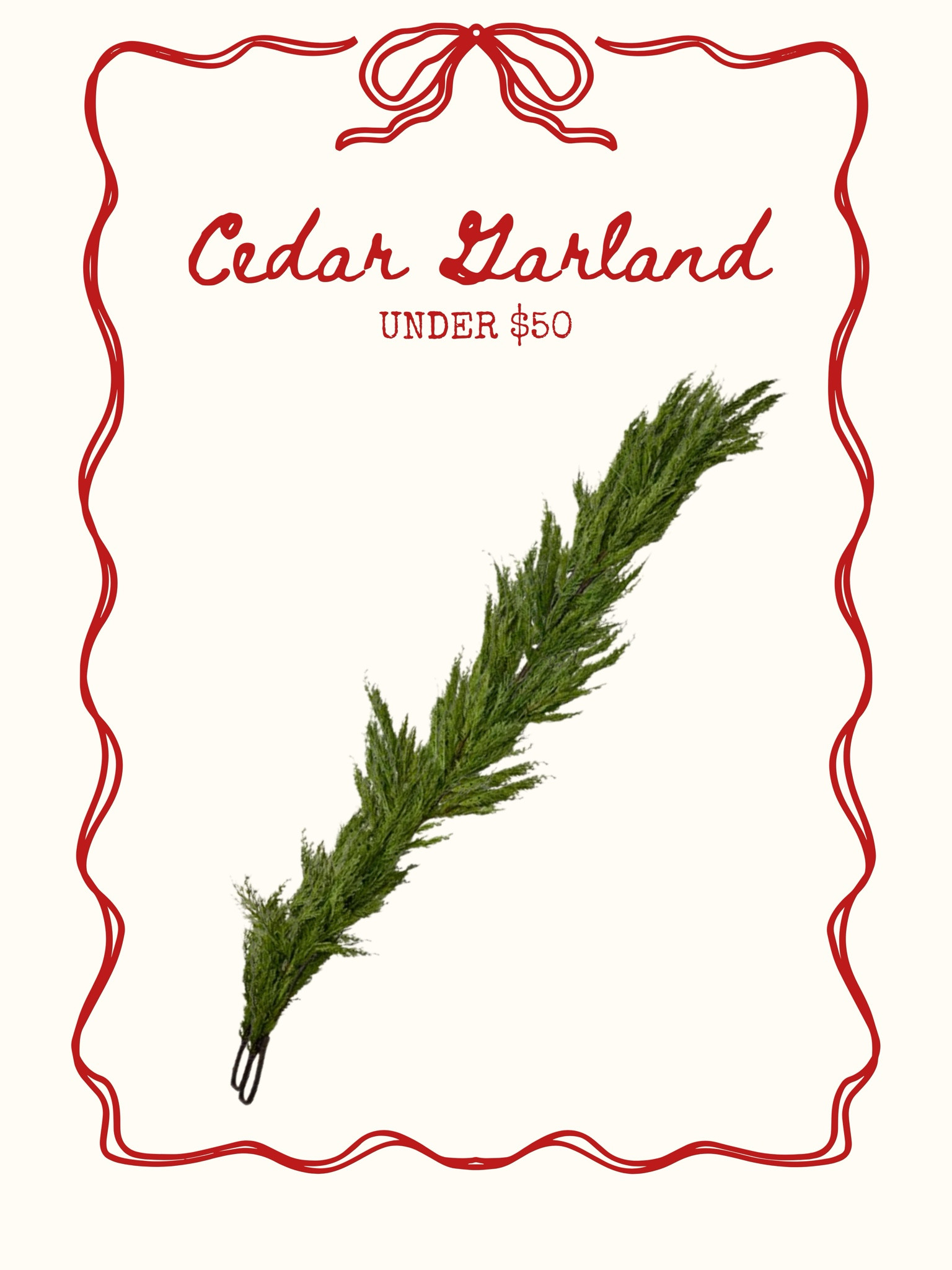 Realistic cedar garland 🎄🌿 And UNDER $50! 

#LTKSeasonal #LTKHome #LTKHoliday