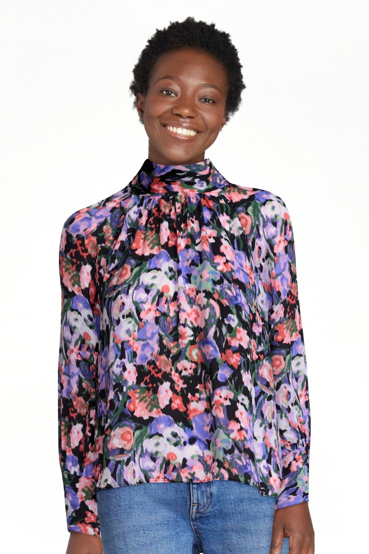 Scoop Women's and Women's Plus Tie Back Blouse, Sizes XS-4X | Walmart (US)