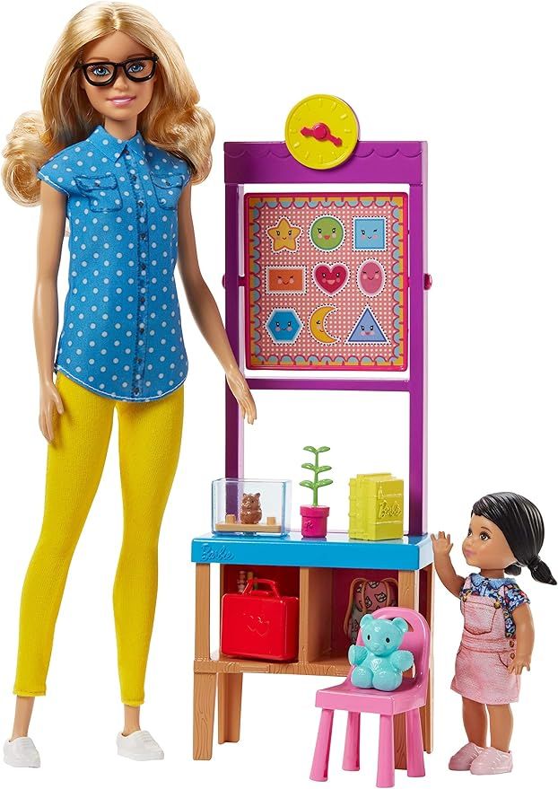 Teacher Barbie Doll with Flipping Blackboard Playset and School-Themed Toys [Amazon Exclusive] | Amazon (US)