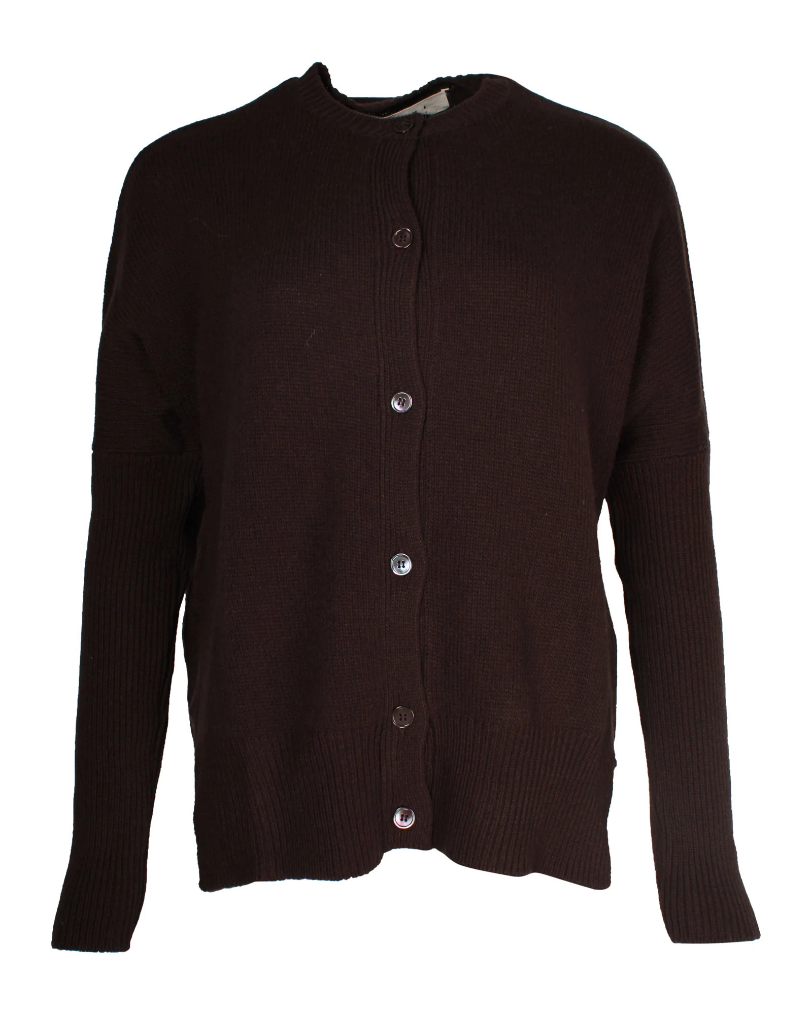 Marni Button-Down Cardigan in Brown Wool | Shop Simon