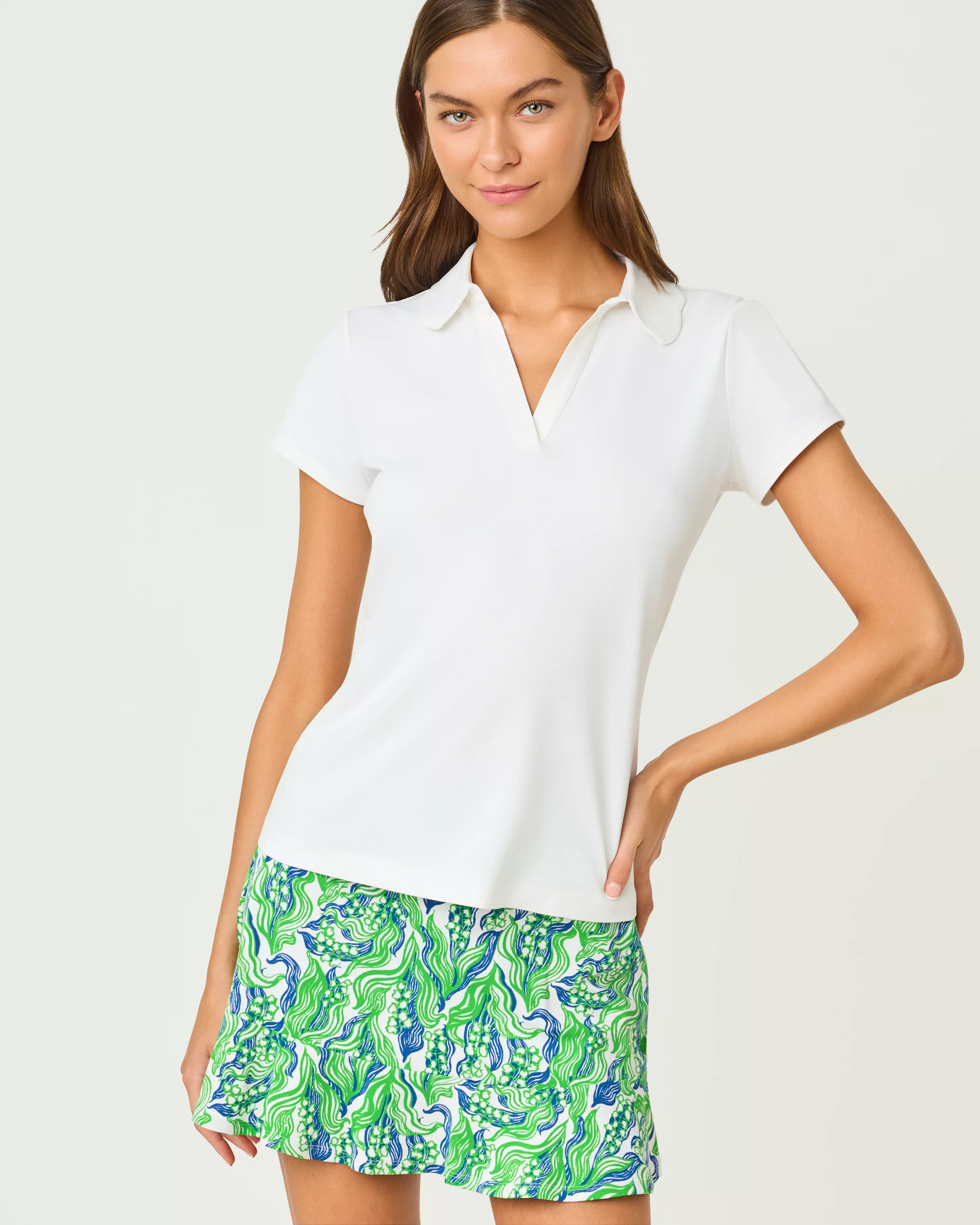 UPF 50+ Luxletic Frida Scallop Polo | Lilly Pulitzer