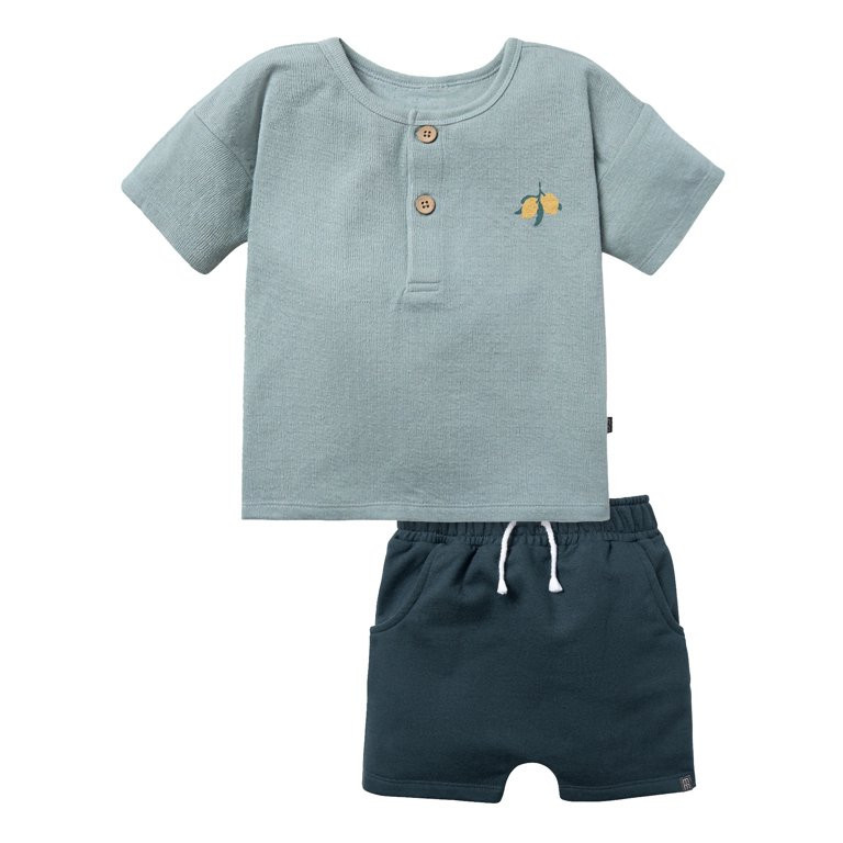 Modern Moments by Gerber Toddler Boy Organic Top and Shorts Outfit Set, Sizes 12M-5T - Walmart.co... | Walmart (US)