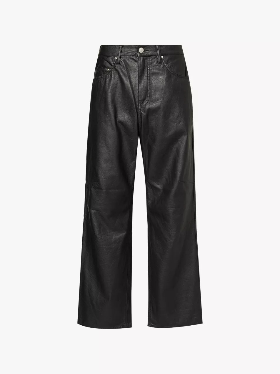 Santiago flared-leg high-rise faux-leather trousers | Selfridges