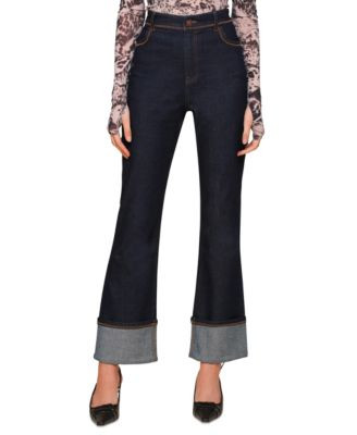 Avec Les Filles Women's Cuffed-Hem Flare Jeans - Macy's | Macy's