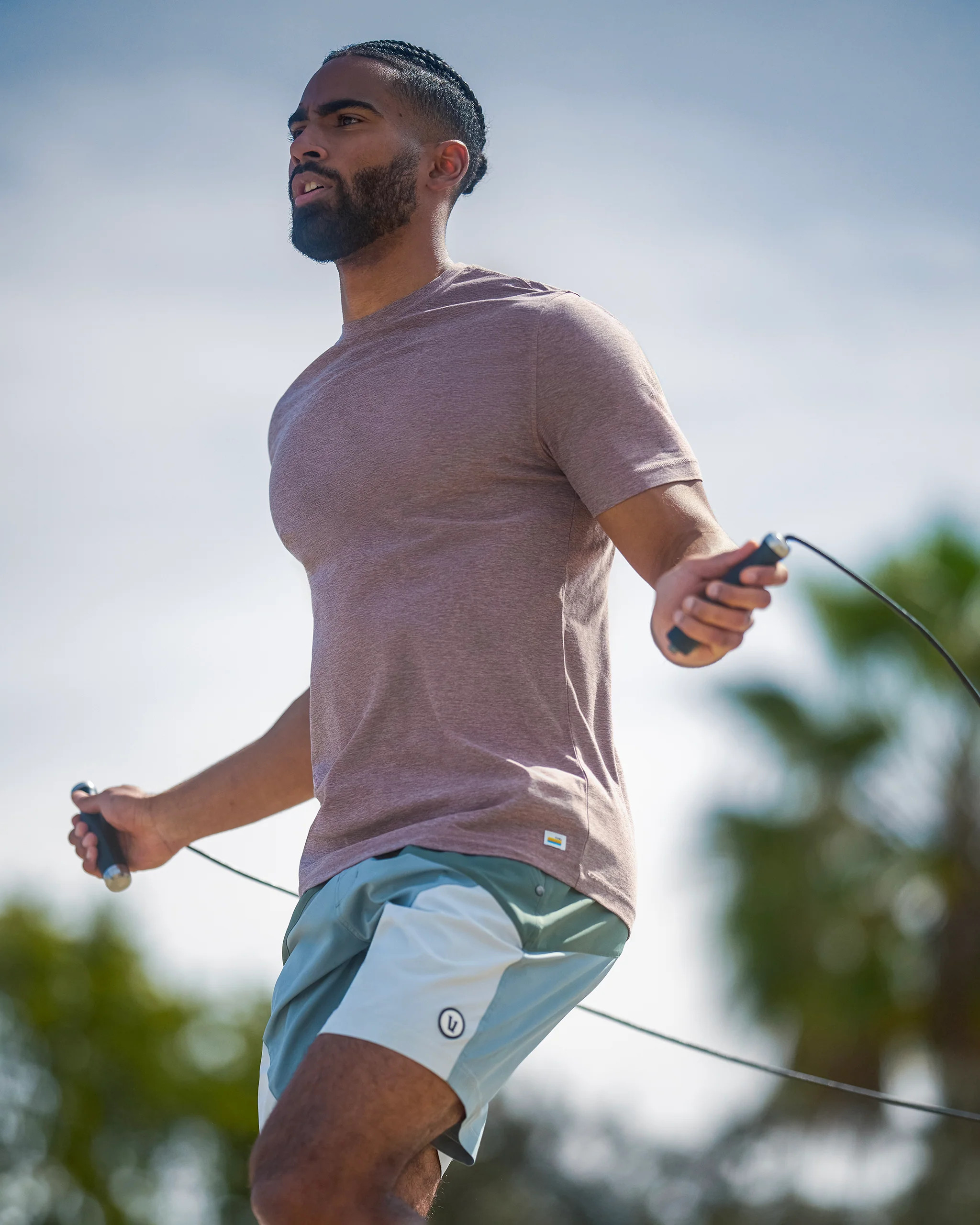 Strato Tech Tee | Men's Dark Umber Heather | Vuori | Vuori Clothing (US & Canada)