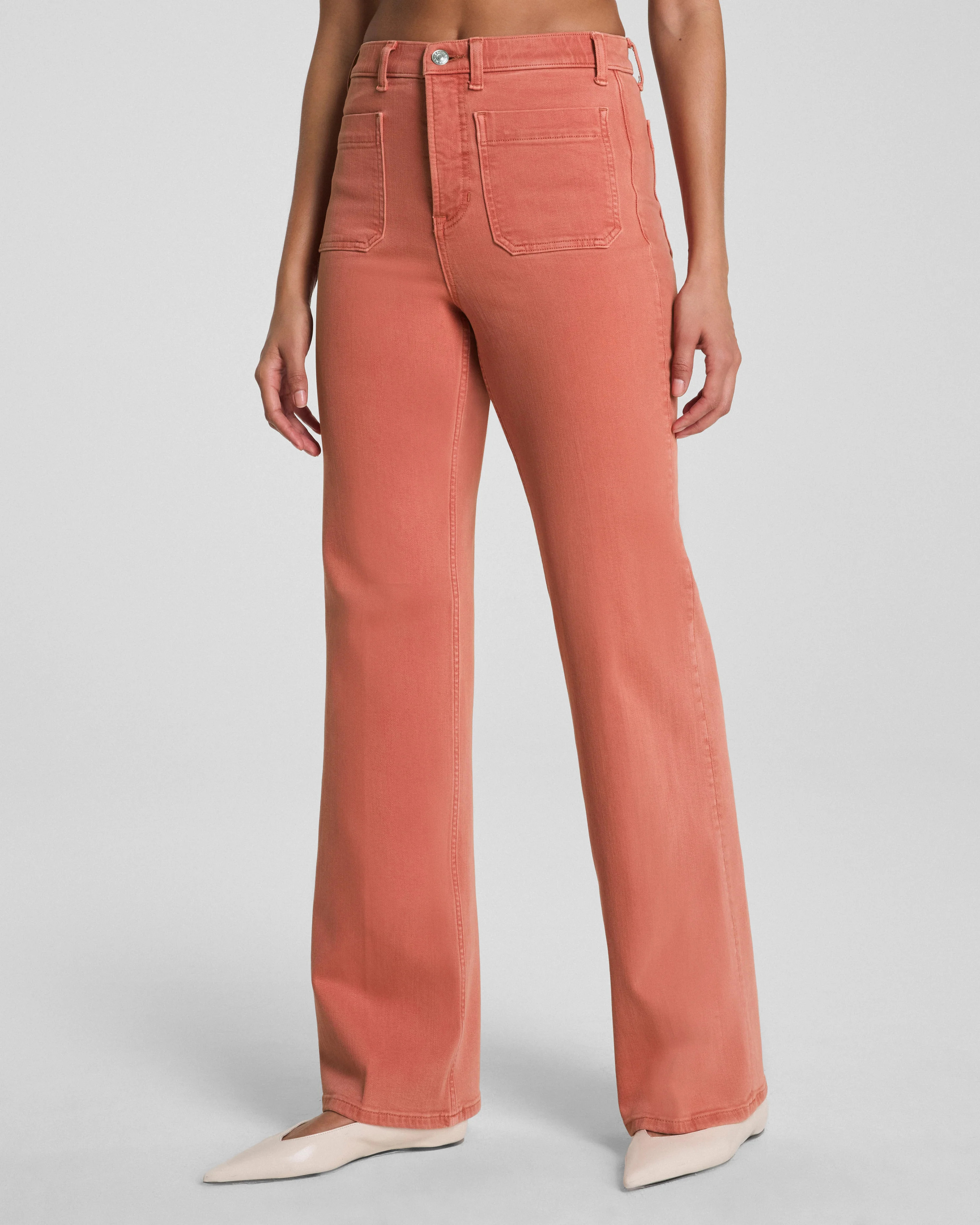 Easy Flare Jeans with Patch Pockets | Spanx