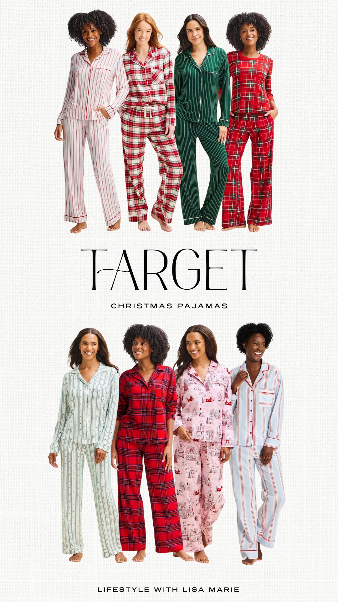 Target Christmas pajamas! Holiday pjs. Flannel pajamas. Family matching pajamas. Two piece matching loungewear sets. Long sleeve pjs. Plaid and striped pajamas. Button down pj tops. Holiday photo pajamas. Winter pjs.  

 #LTKmomlife #LTKSeasonal #LTKPetite