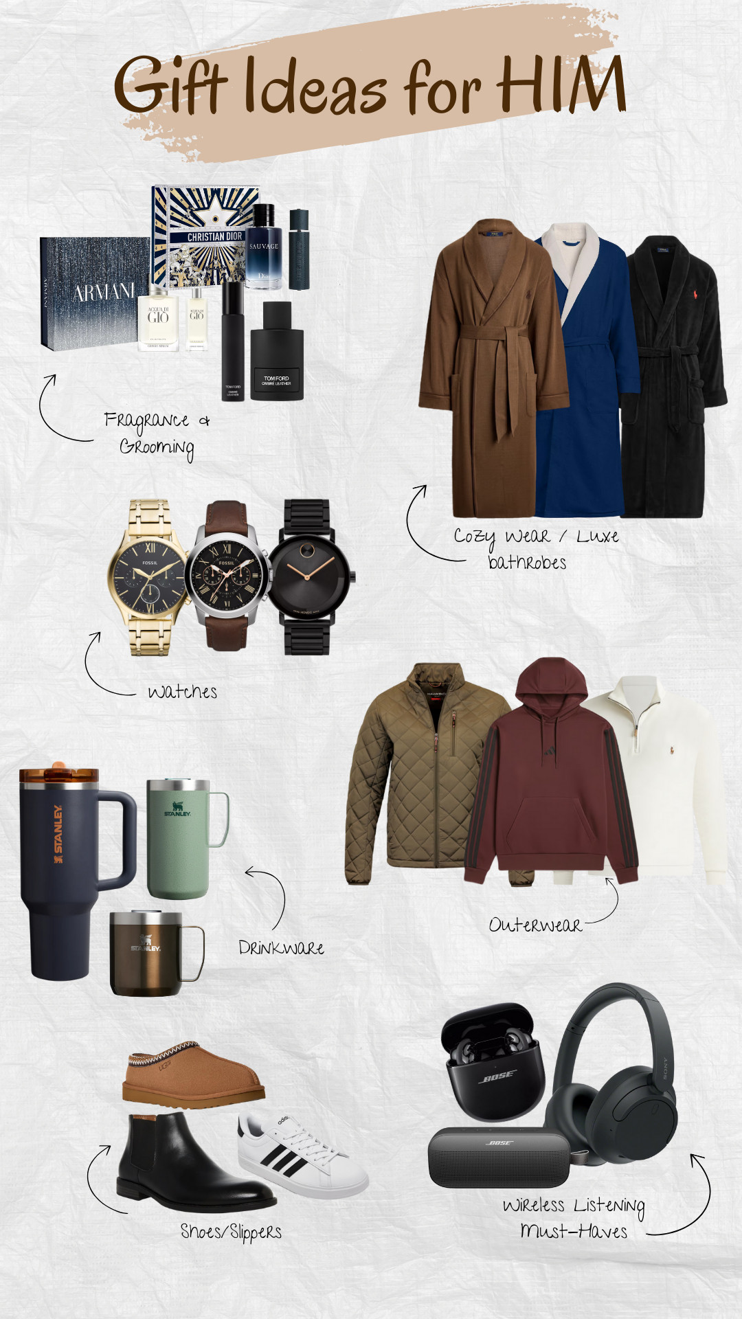 Gift ideas for HIM, classic, cozy, and always appreciated. From fragrances to outerwear, these picks make gifting easy this season. 🎁✨

#GiftGuideForHim #HolidayGifts #MensStyle #GiftIdeas #LTKGiftGuide #LTKHoliday #GiftsHeWillLove 

 #LTKGiftGuide #LTKHoliday #LTKMens