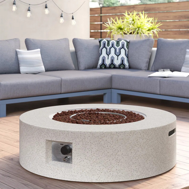 Borgia Concrete Propane Fire Pit Table | Wayfair North America