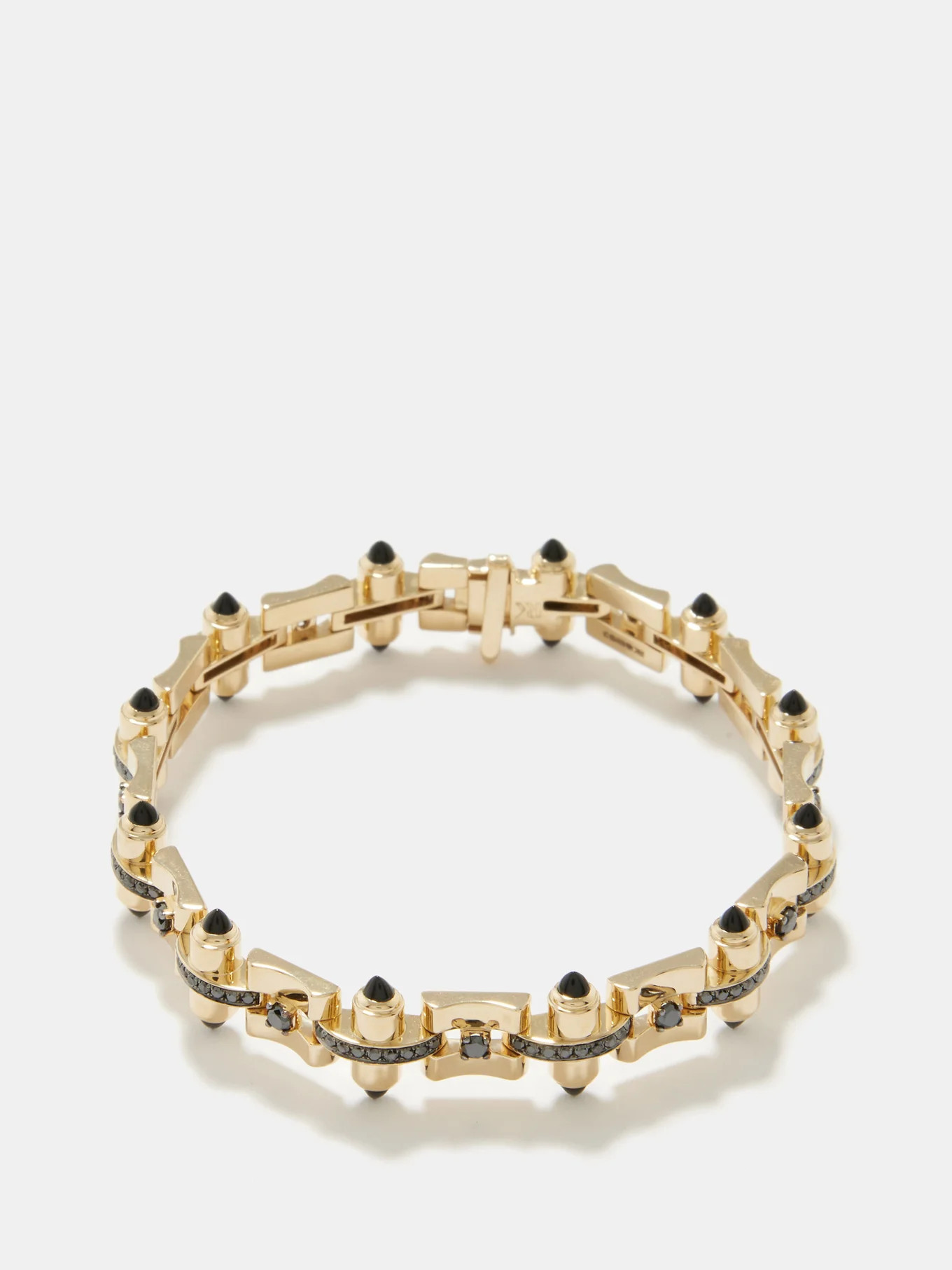 Celeste diamond, onyx & 14kt gold bracelet | Matches (US)