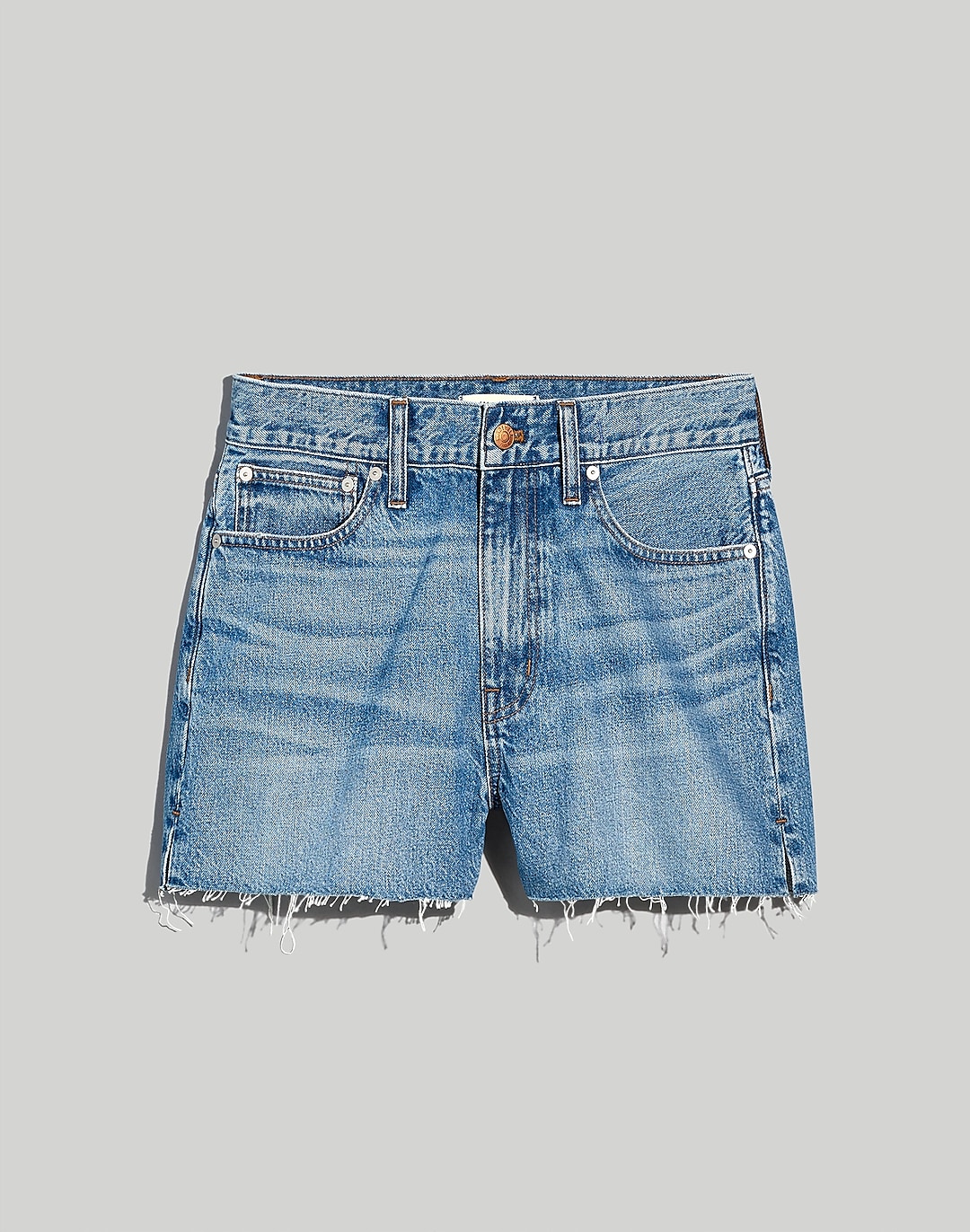 Relaxed Denim Shorts in Wisner Wash: Side-Slit Edition | Madewell