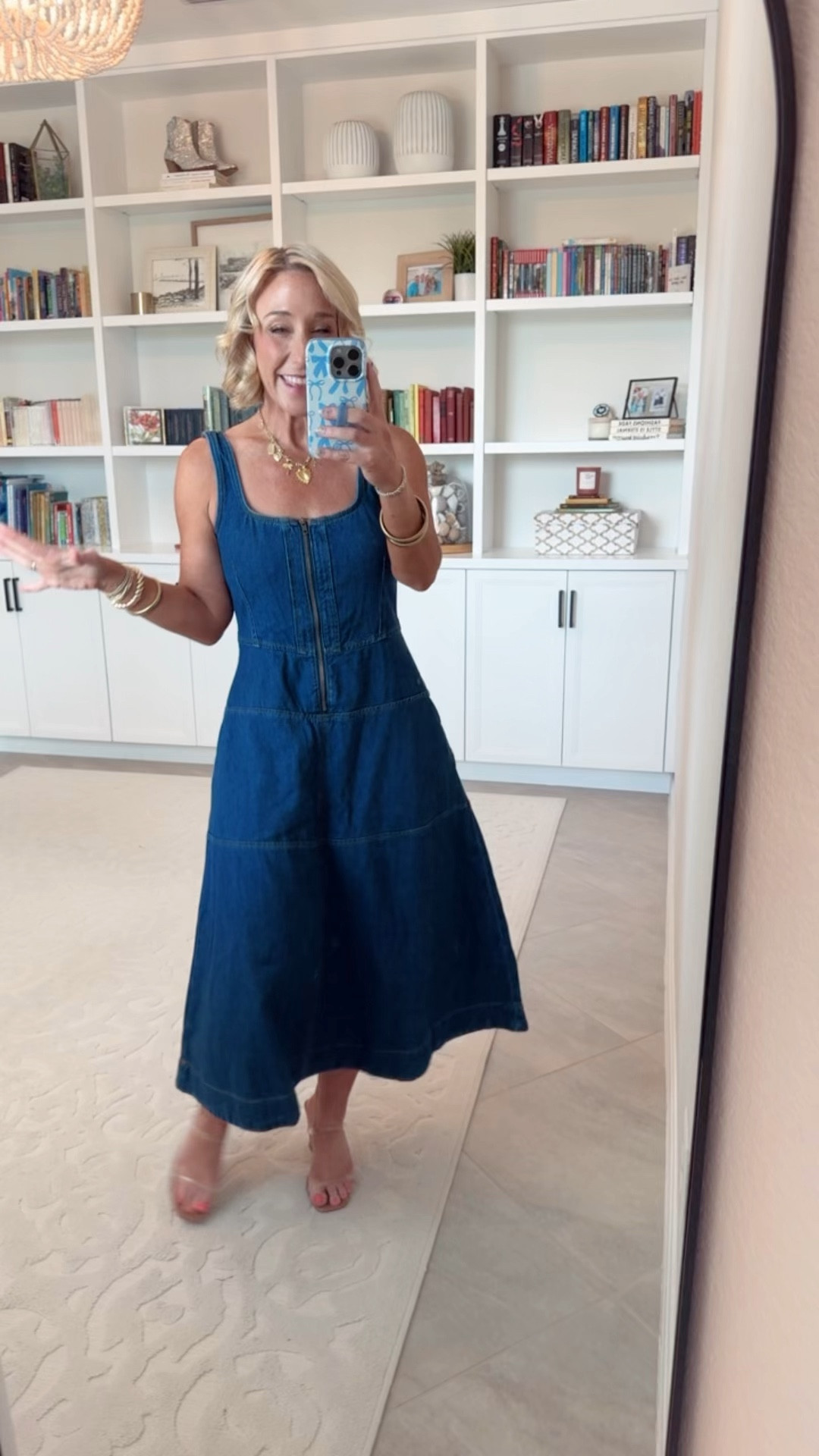 Walmart New Arrivals - teacher outfits:
• Sleeveless square neck denim midi dress - size XS. $34. 


#LTKSeasonal #LTKOver40 #LTKFindsUnder50