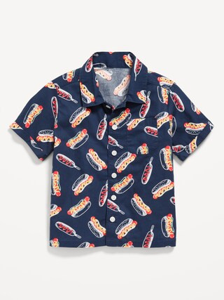 Printed Short-Sleeve Pocket Shirt for Toddler Boys | Old Navy (US)
