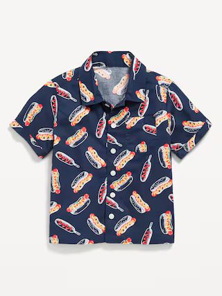 Printed Short-Sleeve Pocket Shirt for Toddler Boys | Old Navy (US)
