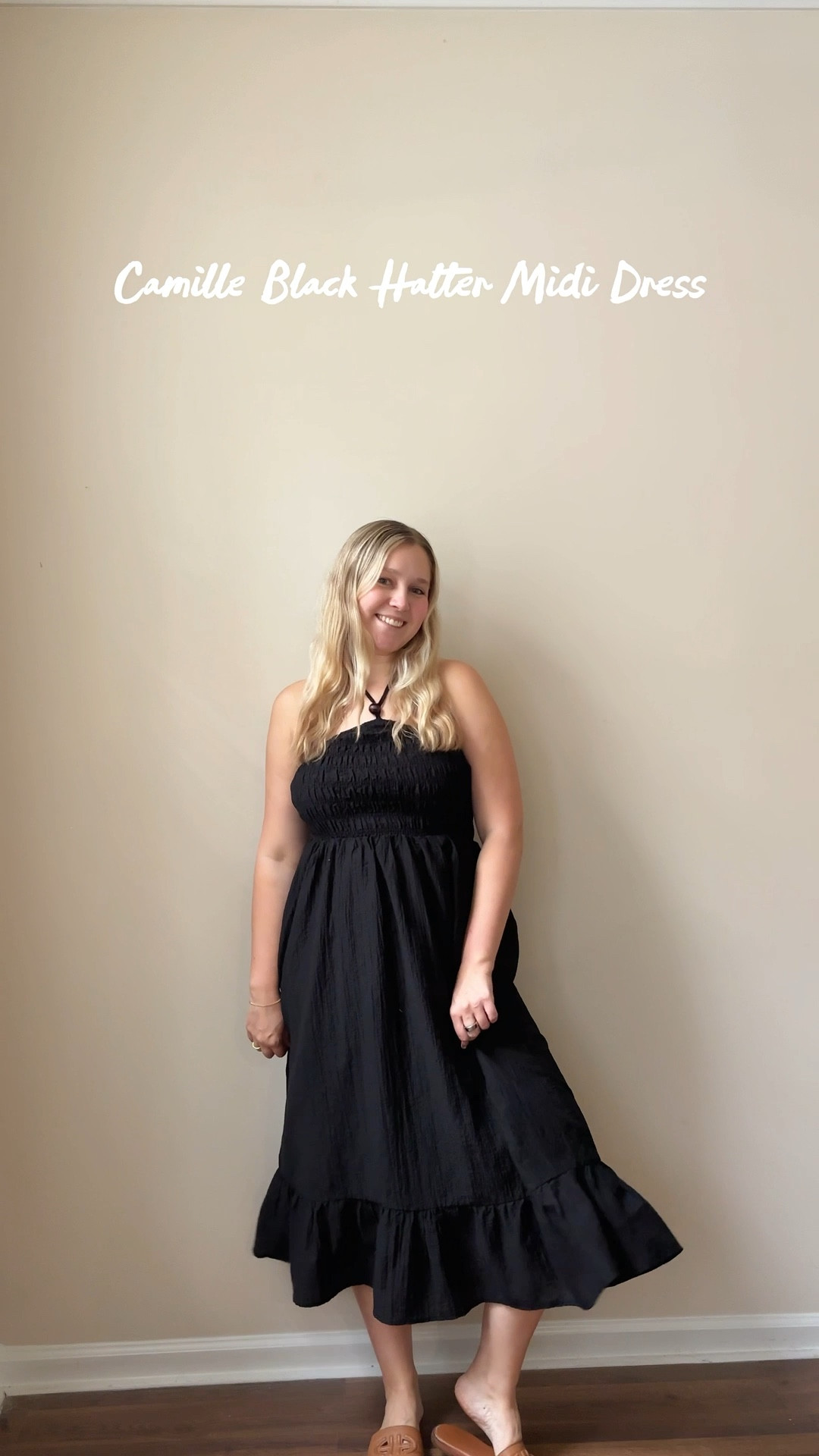 Such a fun black dress! Great for vacation and more. I’m wearing a size small  

#LTKTravel #LTKSeasonal