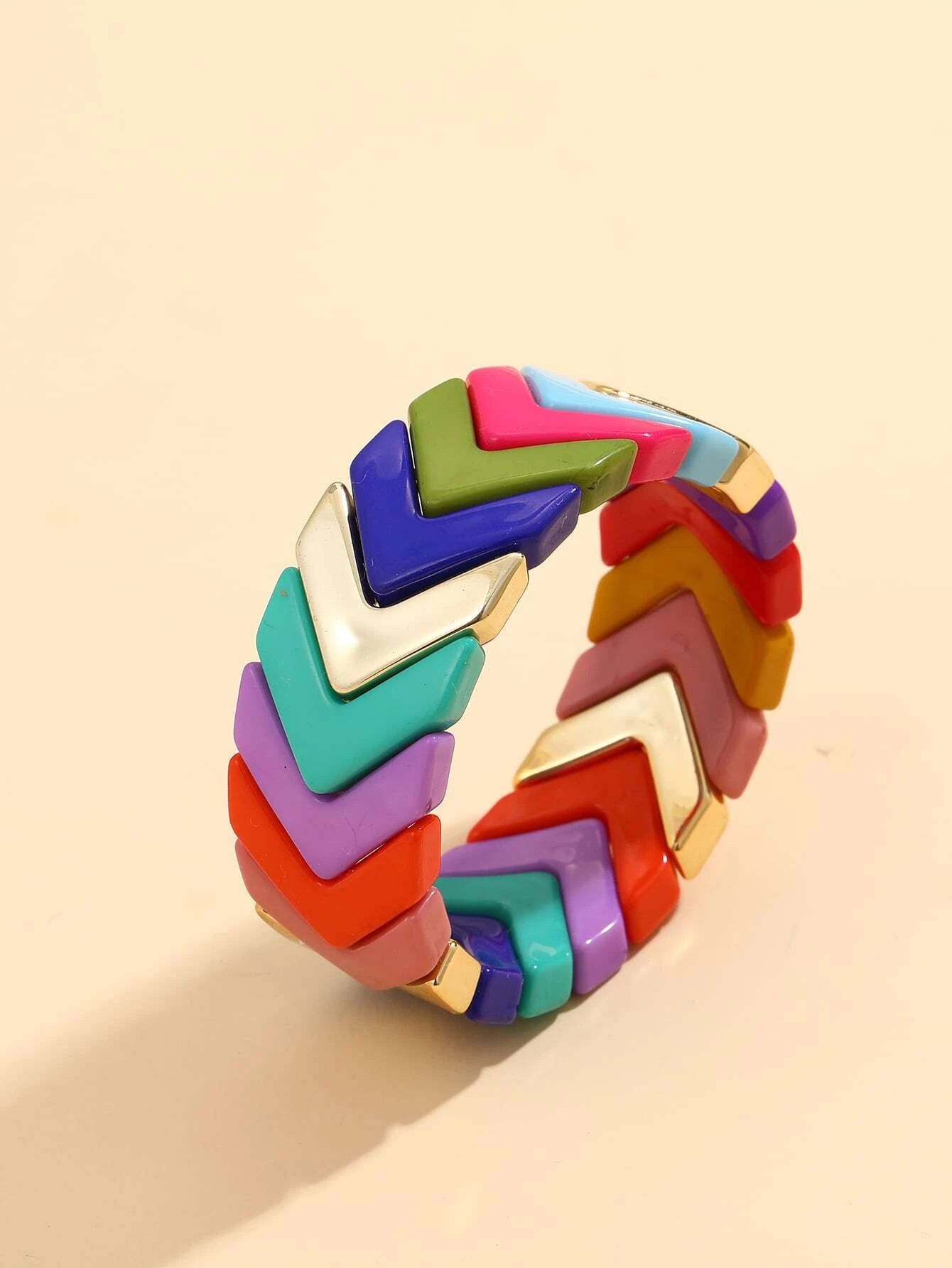 Colorblock Resin Bracelet | SHEIN