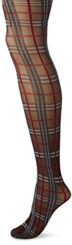 Be Wicked Women's Plaid Tights with Red | Amazon (US)