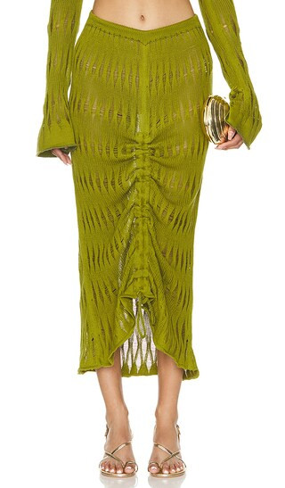 Olivia Skirt in Wormwood | Revolve Clothing (Global)