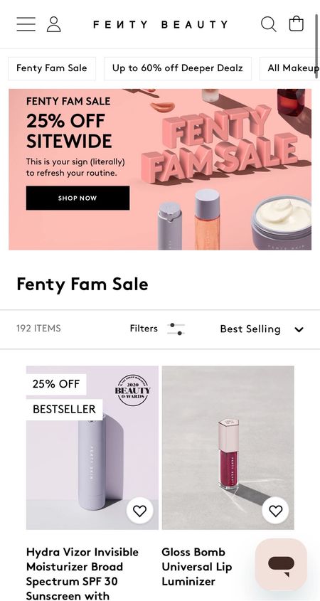Fenty Fam Sale is still going on! 
Shop it while you can!

#Fentyfamsale #Fentypartner
#Fentybeauty @FentyBeauty