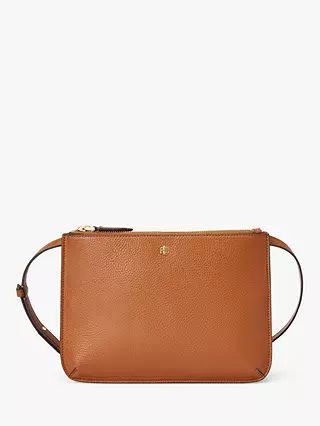 Lauren Ralph Lauren Merrimack Carter 26 Cross Body Bag, Lauren Tan | John Lewis (UK)