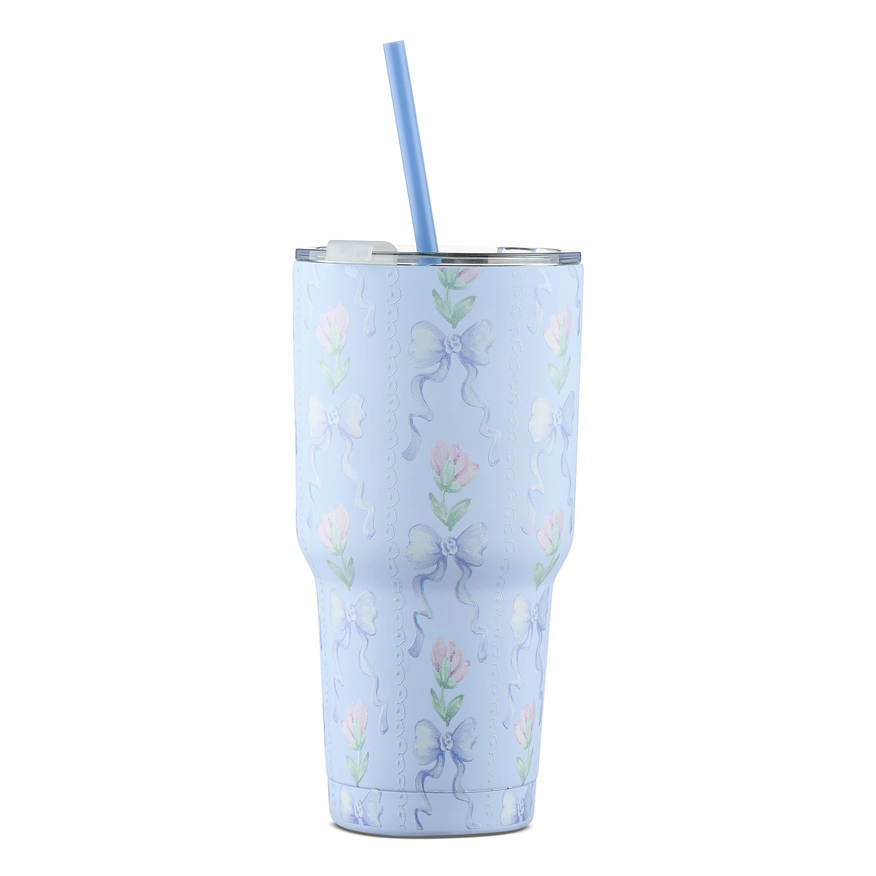 Stainless Steel Tumbler, Blue Bow, 32 fl oz, Valentine's Day by Way To Celebrate | Walmart (US)