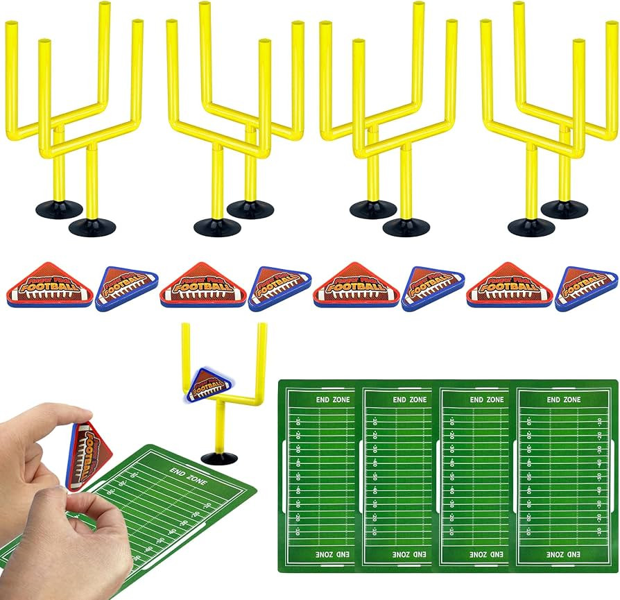 20 PCS Yellow Mini Flick Football Games Mini Table Top Sports Games with Foam Footballs Goal Post... | Amazon (US)