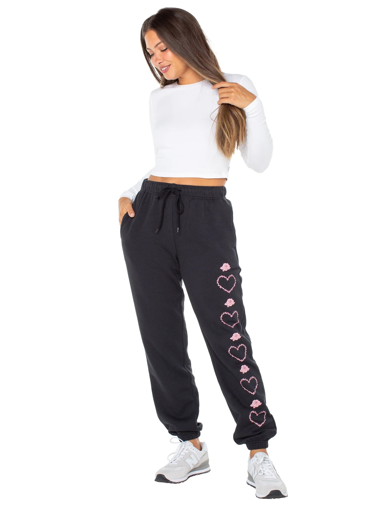 Celebrity Pink Women's and Women's Plus Fleece Jogger Sweatpants, Sizes XS-4X | Walmart (US)