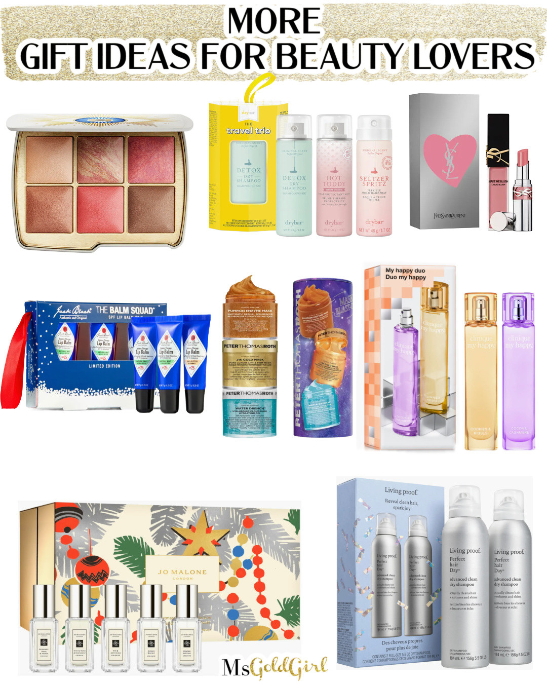 I found eight more great gift ideas, all from @nordstrombeauty. Left to right, top to bottom, let me share more:

Top Row:
Hourglass Palette-you'll use it everyday
DryBar Trio-great way to sample the brand
YSL Lip & Cheek Combo-both products are in one of my favorite most wearable shades!

Middle Row:
These lip balms are NOT glossy-so great for men too!
A trio of my favorite masks-great stocking stuffer
Two of my favorite scents-if you love warm, sweet scents you'll love them!

Bottom Row:
This set of fragrances from Jo Malone contains the new cult favorite Ginger Biscuit!
This is the BEST dry shampoo-keep one for yourself and gift the other to a friend!

Bonus: Nordstrom cardholders get 3X points on beauty purchases!

#nordstrompartner #nordstrombeauty #beautygifts #giftsforher #stockingstuffers #favoritethings
 

 #LTKGiftGuide #LTKBeauty