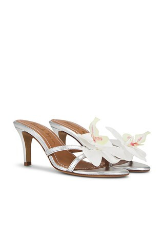 Alameda Turquesa Trudy Heel in Silver from Revolve.com | Revolve Clothing (Global)