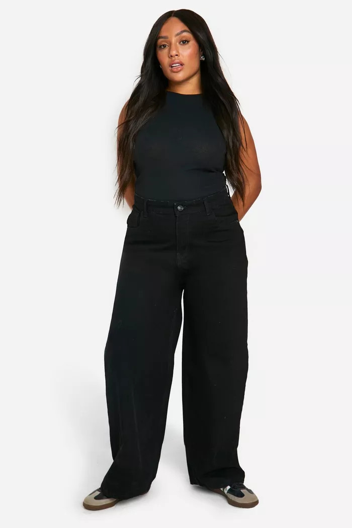 Plus Basic Straight Leg Jeans | boohoo (US & Canada)