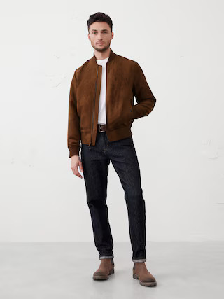 Vegan Suede Bomber | Banana Republic Factory