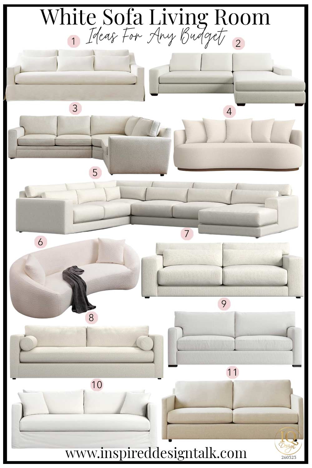 If you’re thinking about buying a white sofa or already have one, this collection is designed to help you create a living room that feels warm, intentional, and elevated — not flat or unfinished.

I curated a mix of classic slipcovered sofas, tailored silhouettes, and comfortable everyday sectionals at different price points so you can achieve a designer neutral look whether you’re decorating on a budget or investing in a long-term piece.

White and ivory sofas are one of the most versatile foundations for a living room because they allow you to easily update your space with seasonal pillows, throws, accent colors, and styling layers while maintaining a calm, timeless backdrop.

When choosing a white sofa, look for details like:
✔ Soft textured performance fabrics
✔ Clean, structured lines that feel tailored
✔ Warm white or creamy undertones for a cozy feel
✔ Deep seating that supports real everyday living

These styles work beautifully for modern classic, organic modern, coastal neutral, and quiet luxury interiors. 

 #LTKmomlife #LTKOver40 #LTKHome