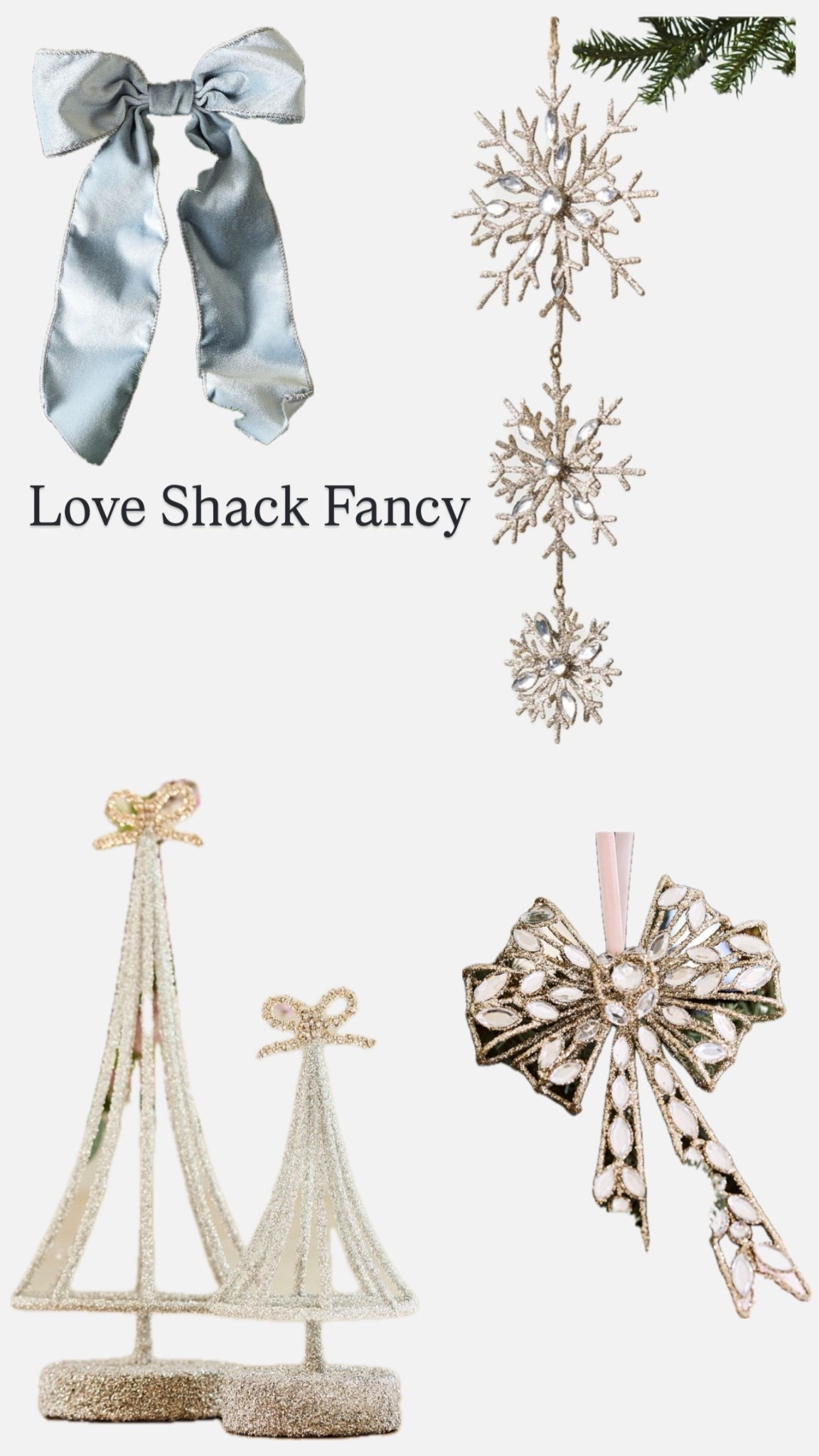 Love shack fancy ornaments 

#LTKFindsUnder100 #LTKHoliday #LTKHome
