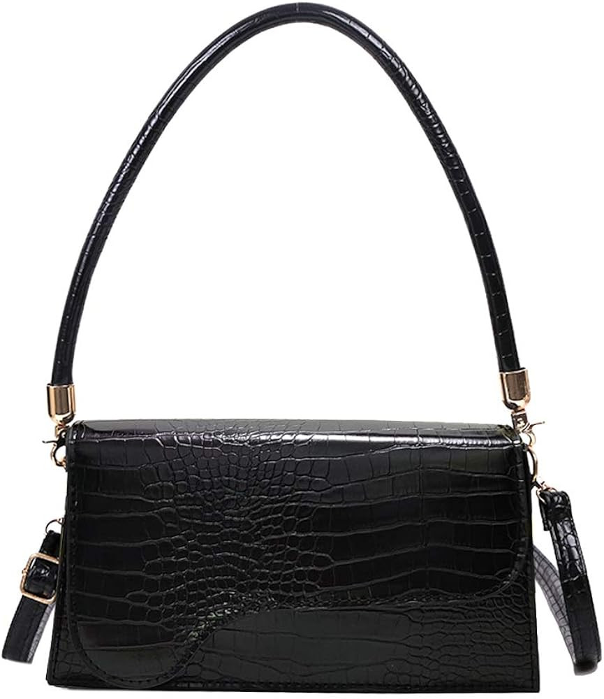 AMHDV Retro Classic Clutch Shoulder Bag Crocodile Pattern Small Crossbody Handbag for Women | Amazon (US)