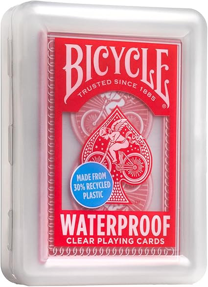 Bicycle Waterproof Playing Cards, Red Plastic Deck of Cards, Durable Plastic Cards for Pool, Beac... | Amazon (US)