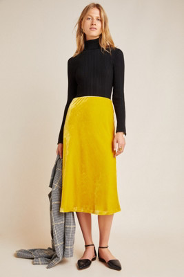 Kelly Velvet Midi Skirt | Anthropologie (US)