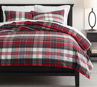 Declan Plaid Organic Cotton Duvet Cover & Shams | Pottery Barn (US)