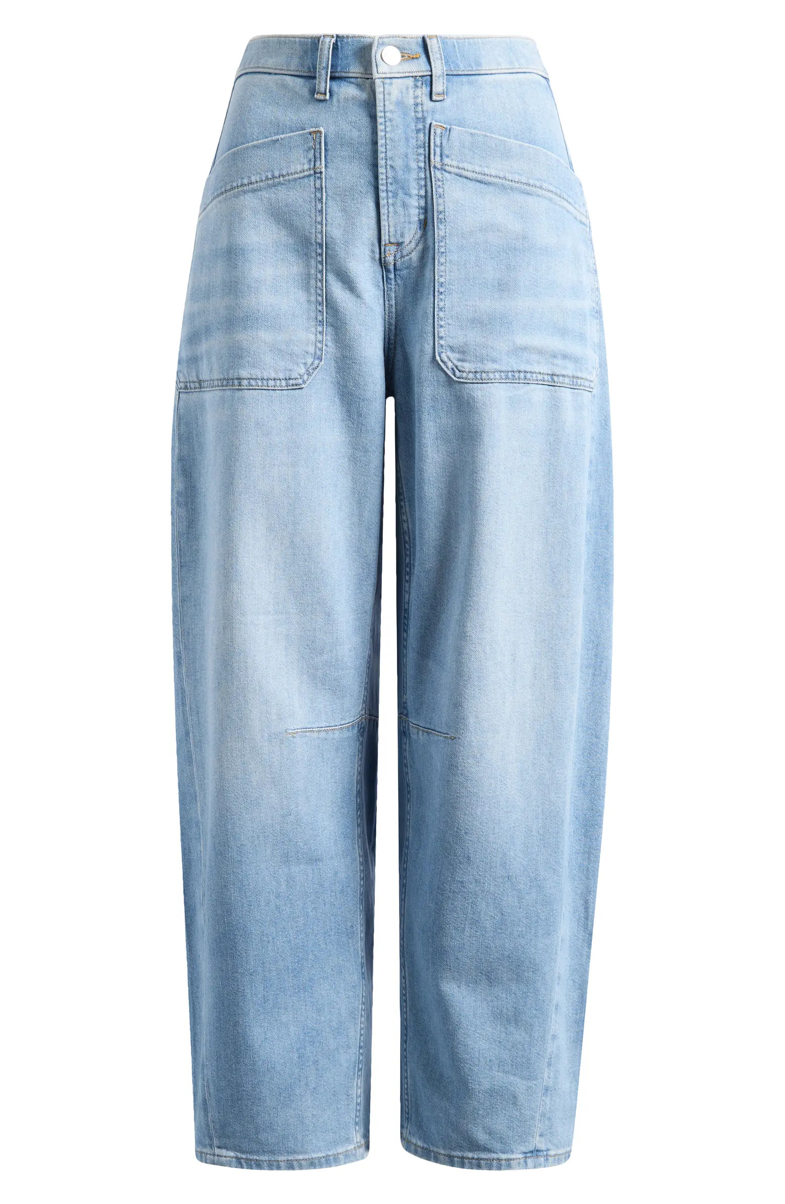 Lightweight High Waist Barrel Leg Jeans | Nordstrom