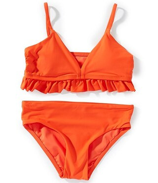 A Loves A Big Girls 7-16 Solid Flounce Bralette Two-Piece Swimsuit | Dillard's | Dillard's