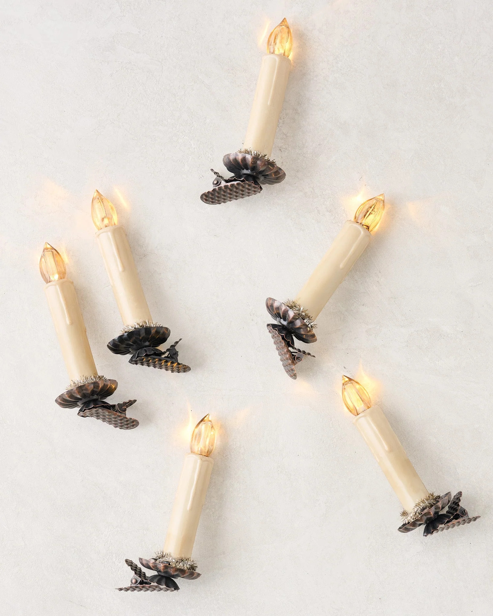 Vintage-Inspired LED Light Candle Clip Ornament, Set of 6 | Magnolia