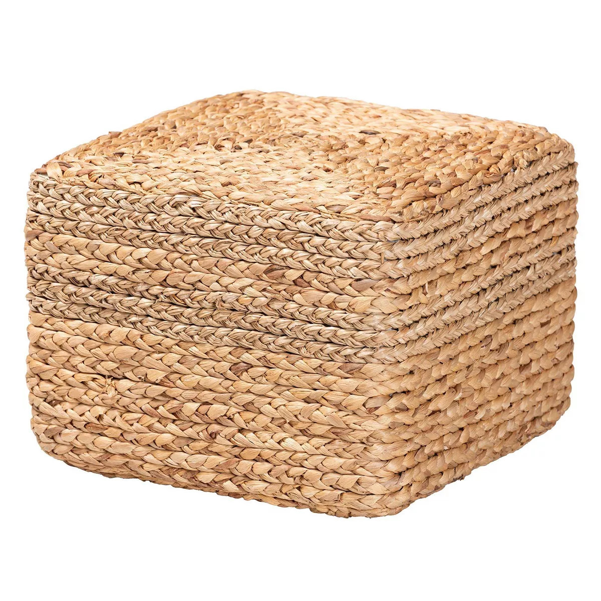 bali & pari Marella Seagrass Footstool Natural Brown: Bohemian Design, No Assembly, Spot Clean | Target
