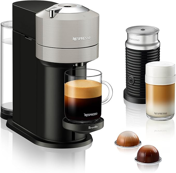 Nespresso Vertuo Next Coffee and Espresso Maker by Breville, with Aeroccino Milk Frother, Light G... | Amazon (US)