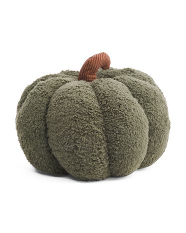 Sherpa Pumpkin Pillow | TJ Maxx