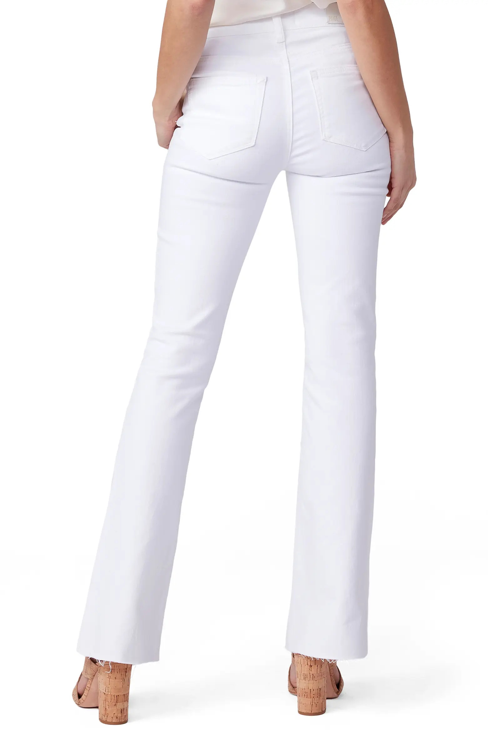 Laurel Canyon High Waist Raw Hem Flare Leg Jeans | Nordstrom